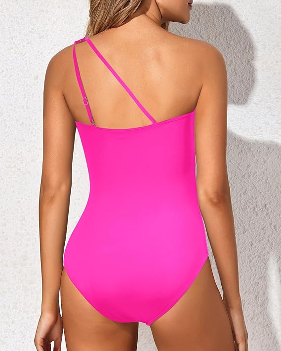 Pamela - Tropical One Shoulder Swimsuit