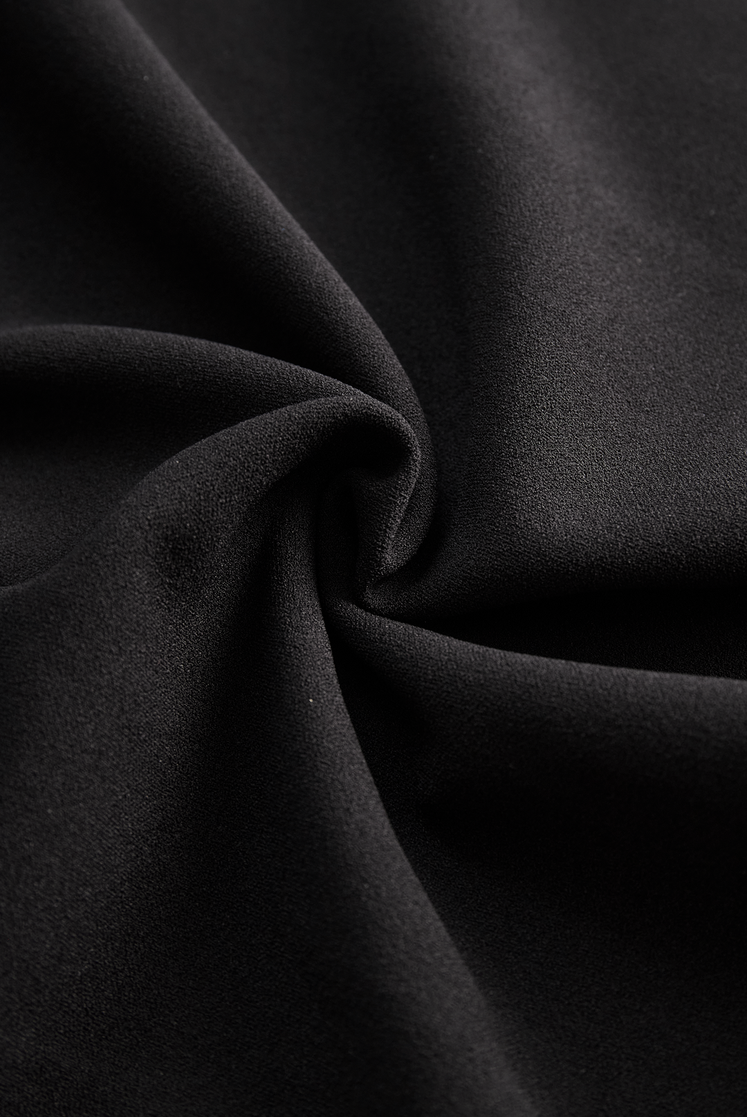 Refined Black Belted Sheath Dress with Mandarin Collar