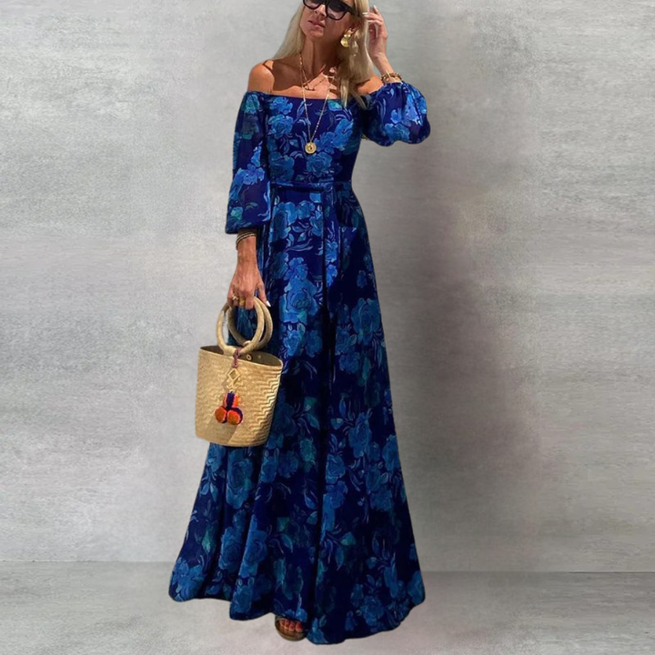 Bianca - Off Shoulder Floral Maxi Dress