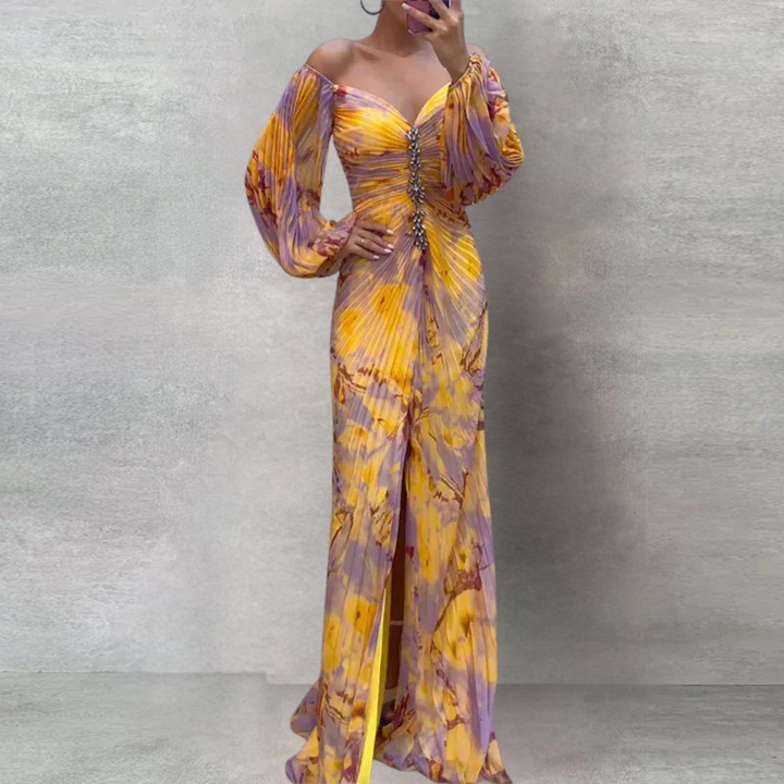 Imelda - Ruched Off Shoulder Maxi Dress