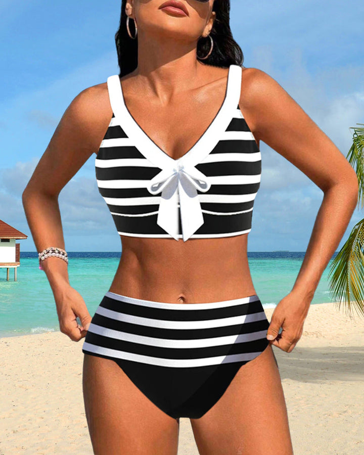 Lina - Classic Striped Bikini Set