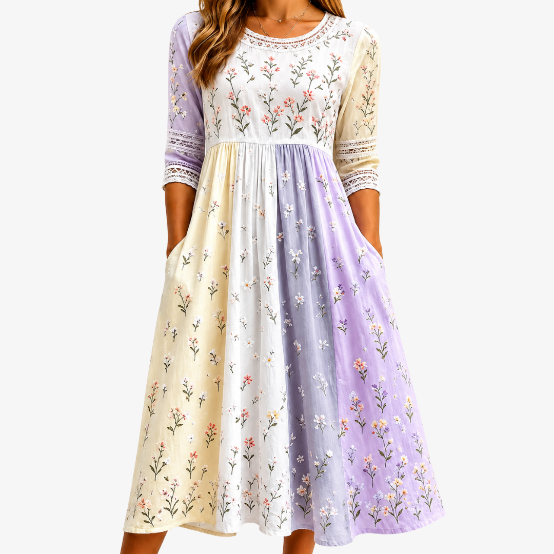 Bernice - Elegant Colorblock Dress