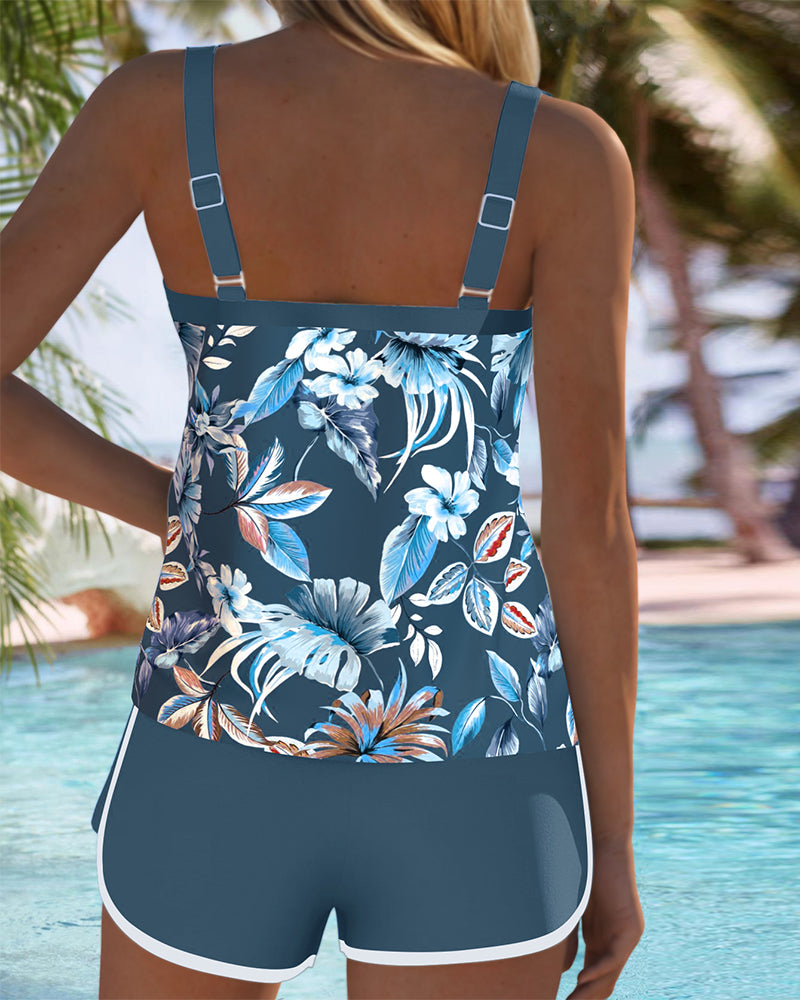 Pamela - Refined Floral Tankini Set