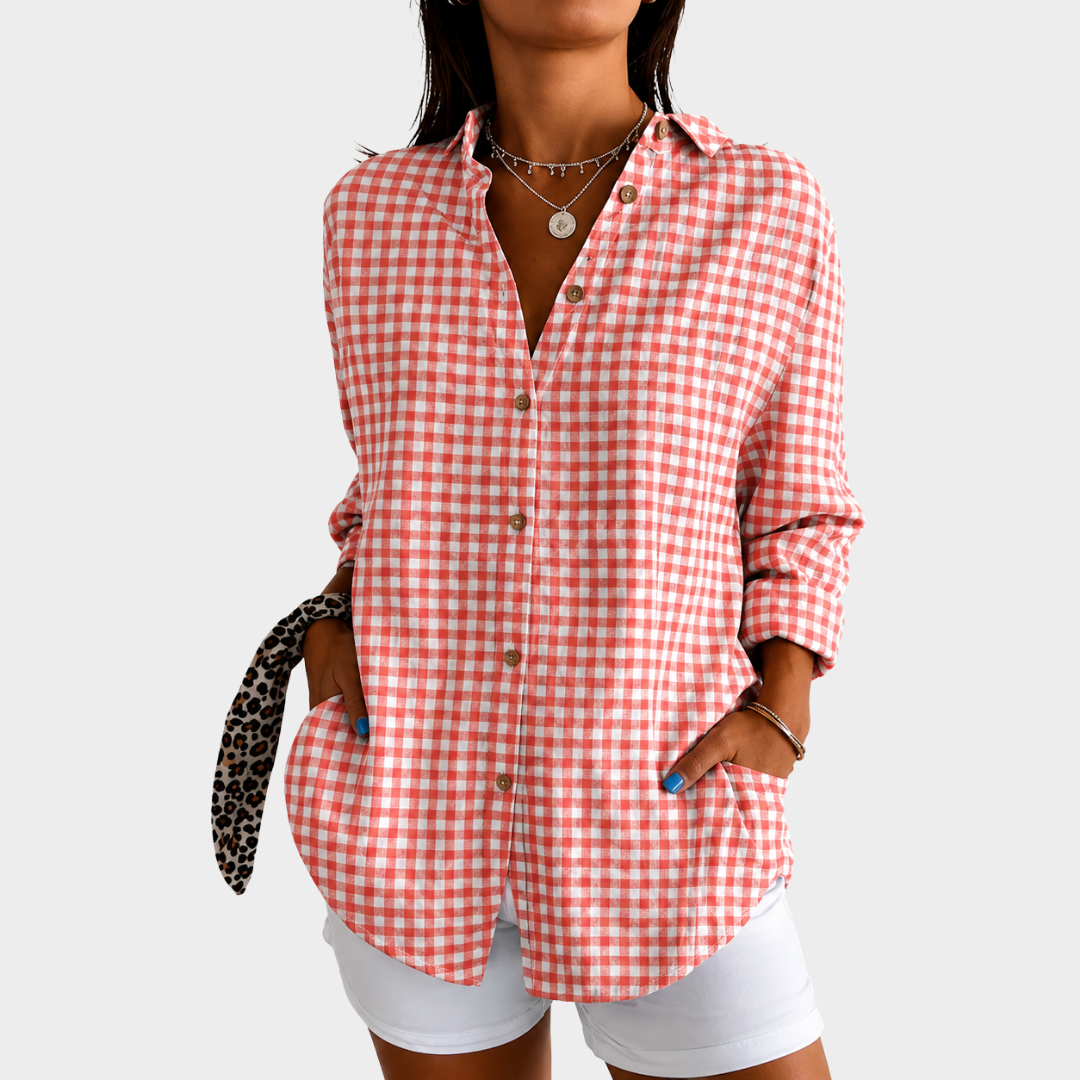 Charlene - Chic Checked Shirt