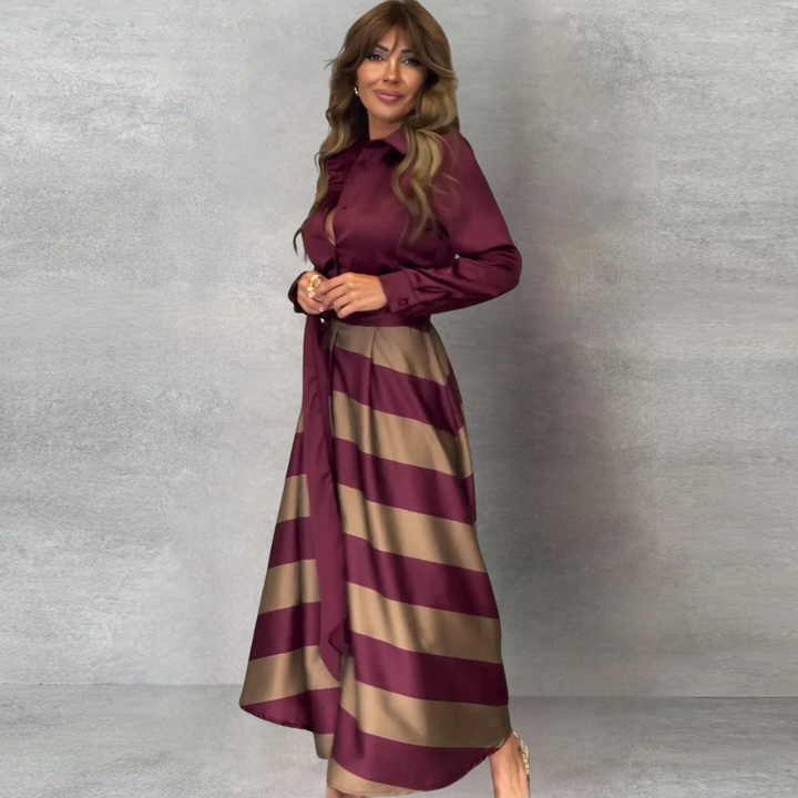 Roberta - Flowy Striped Maxi Dress