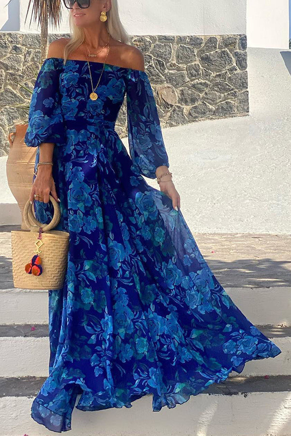 Bianca - Off Shoulder Floral Maxi Dress