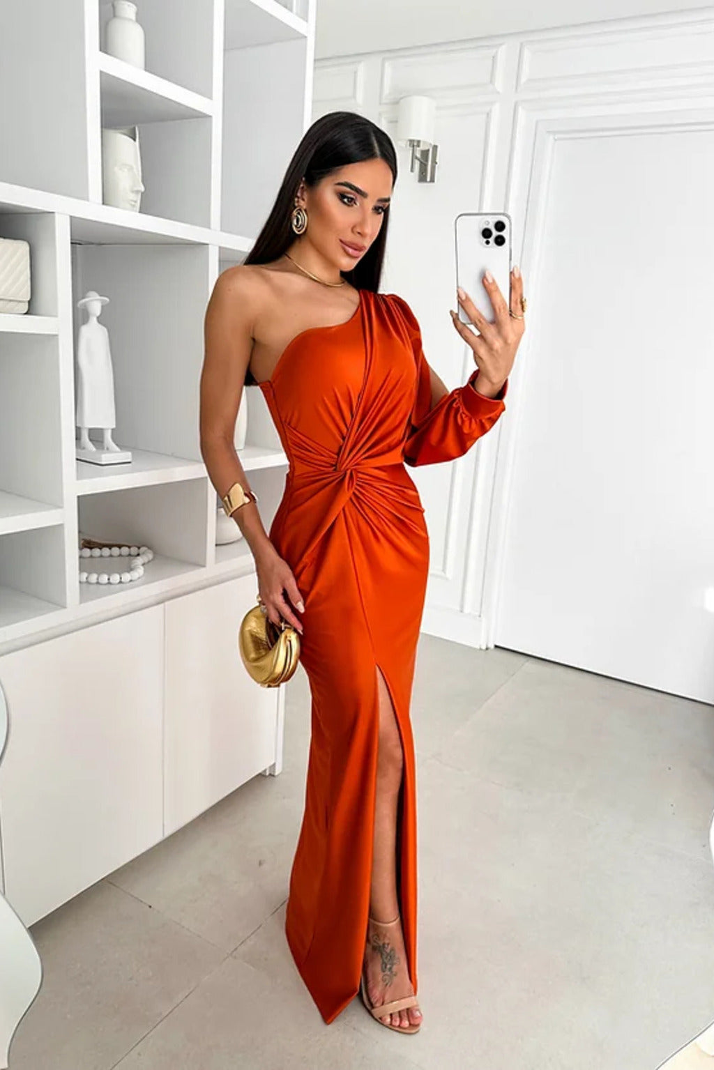 Loretta - One Shoulder Draped Dress