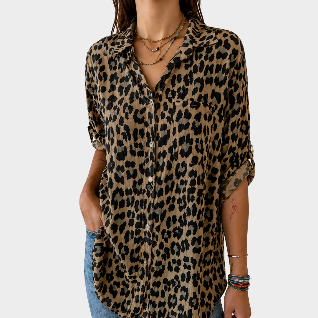 Joyce - Relaxed Leopard Top