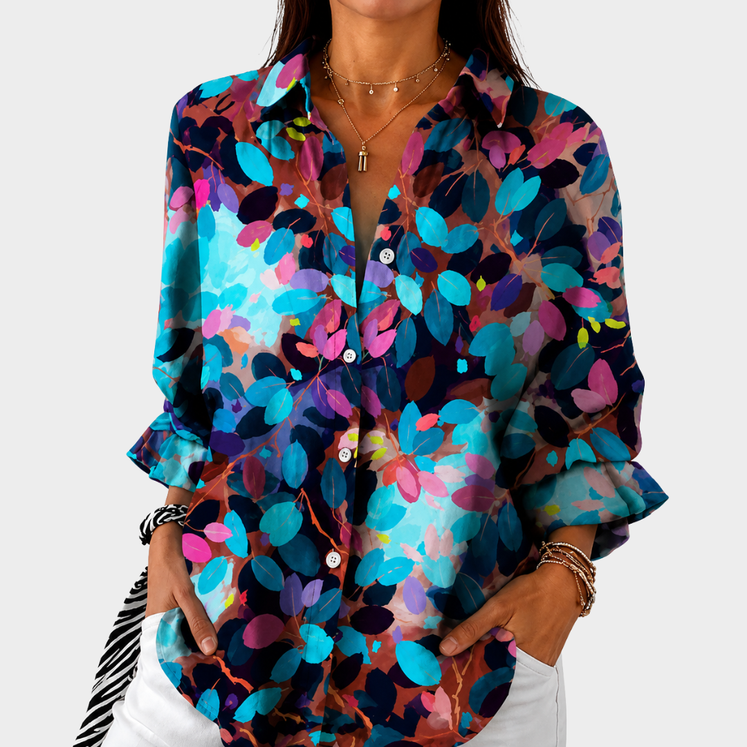 Cheryl - Colorful Leaf Shirt