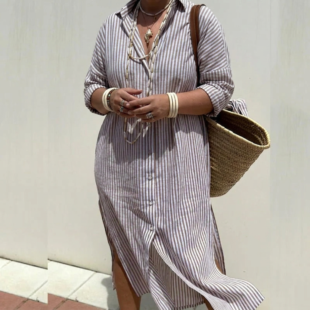 Pamela - Classic Button Shirt Dress