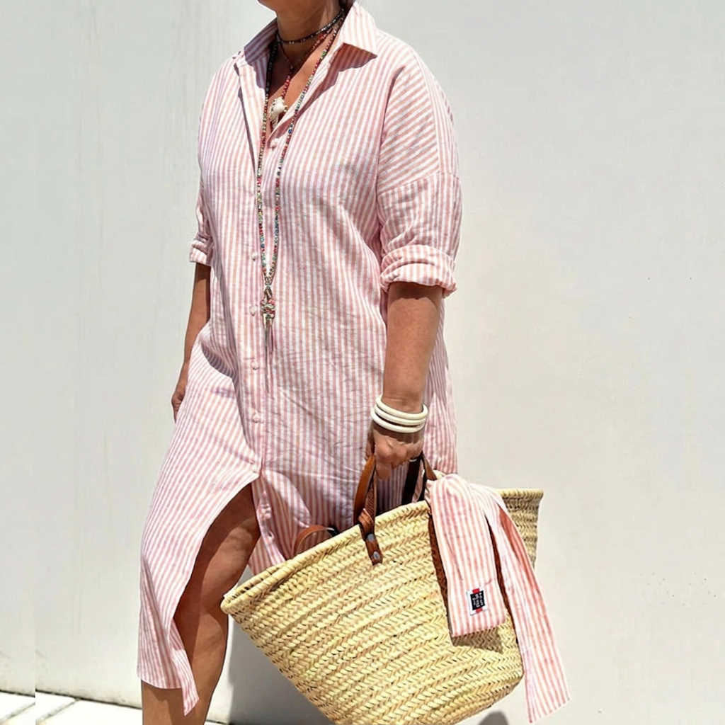Pamela - Classic Button Shirt Dress