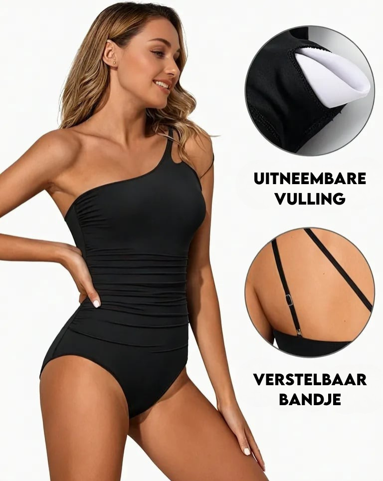 Grace - Tropical One Shoulder Swimsuit