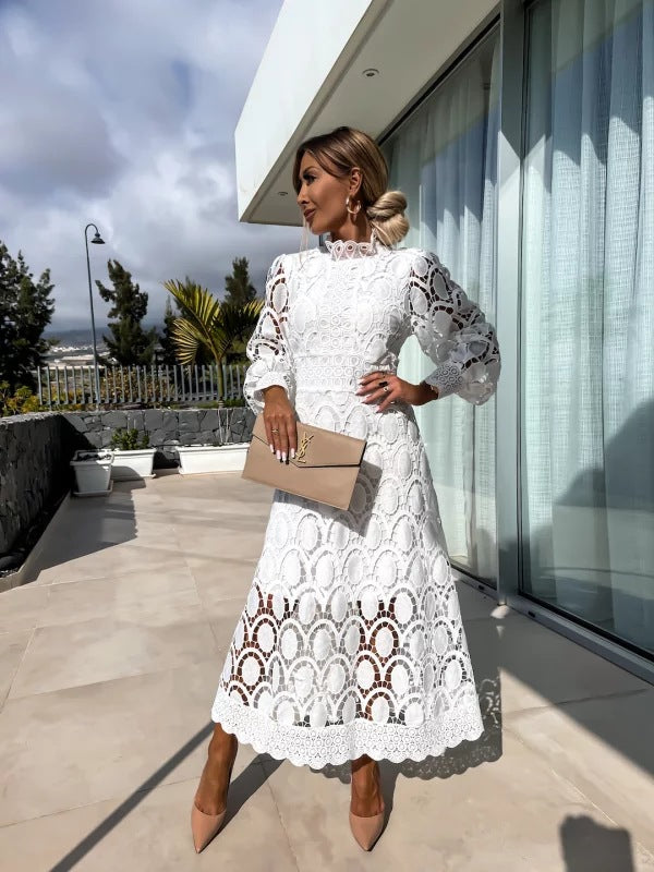 Liana - Chic High Neck Dress