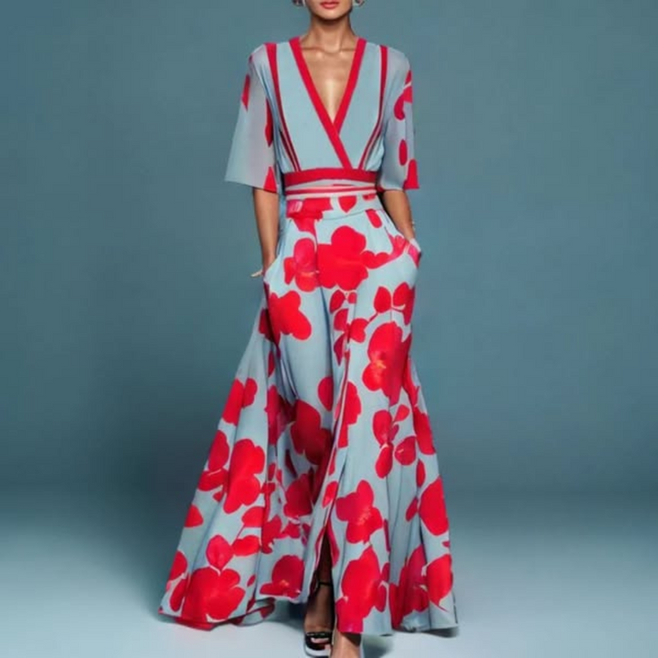 Maureen - Bold Floral Maxi Dress