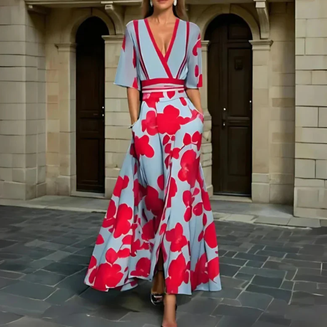 Maureen - Bold Floral Maxi Dress