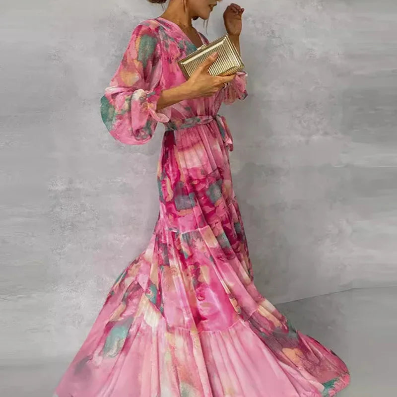 Serena - Elegant Printed Maxi Dress