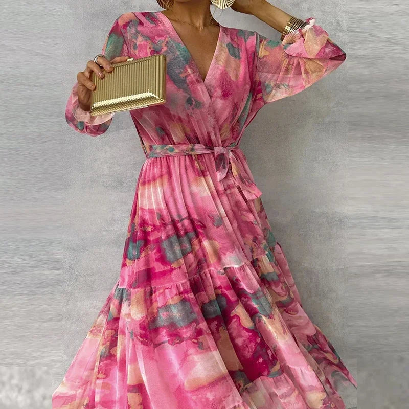 Serena - Elegant Printed Maxi Dress