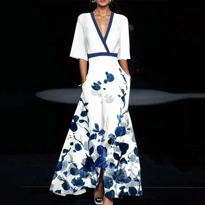 Eliana - Floral V Neck Maxi Dress
