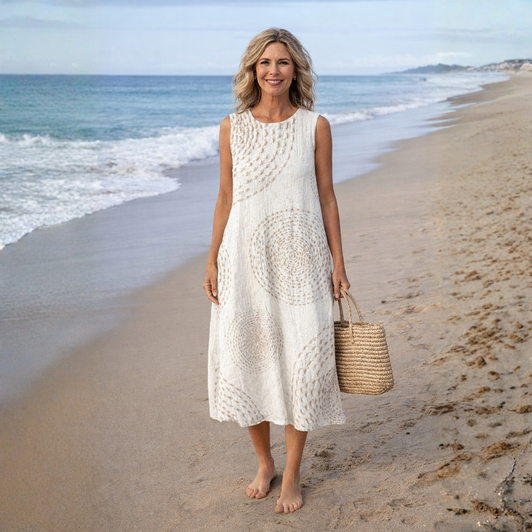 Luna - Retro Casual Midi Dress