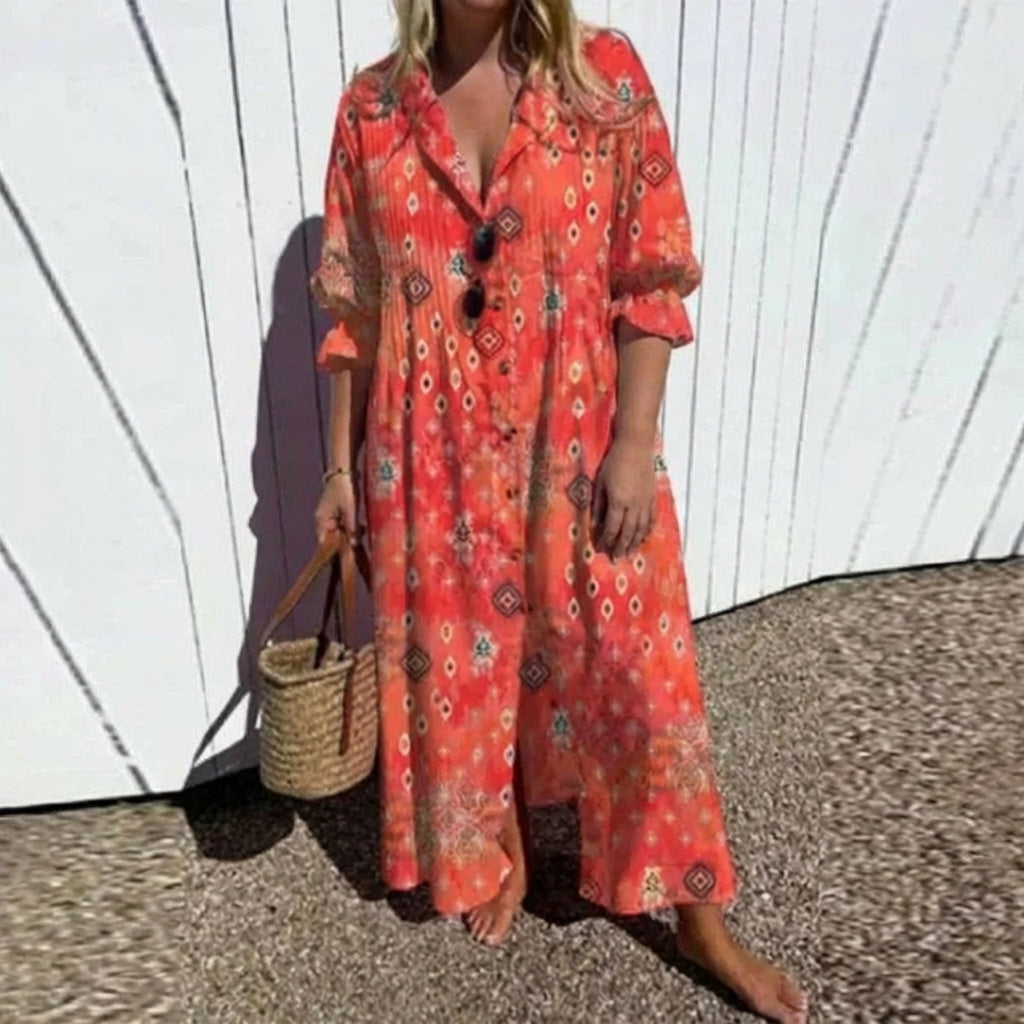 Diane - Effortless Button Maxi Dress