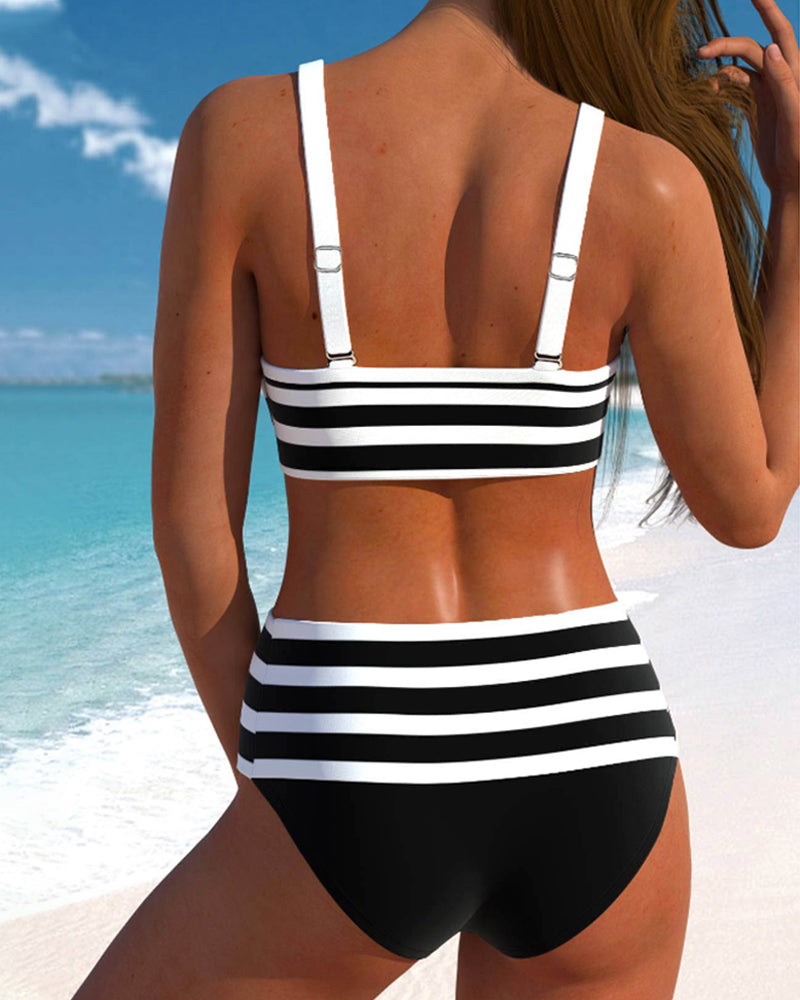Lina - Classic Striped Bikini Set