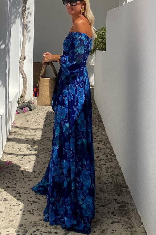 Bianca - Off Shoulder Floral Maxi Dress