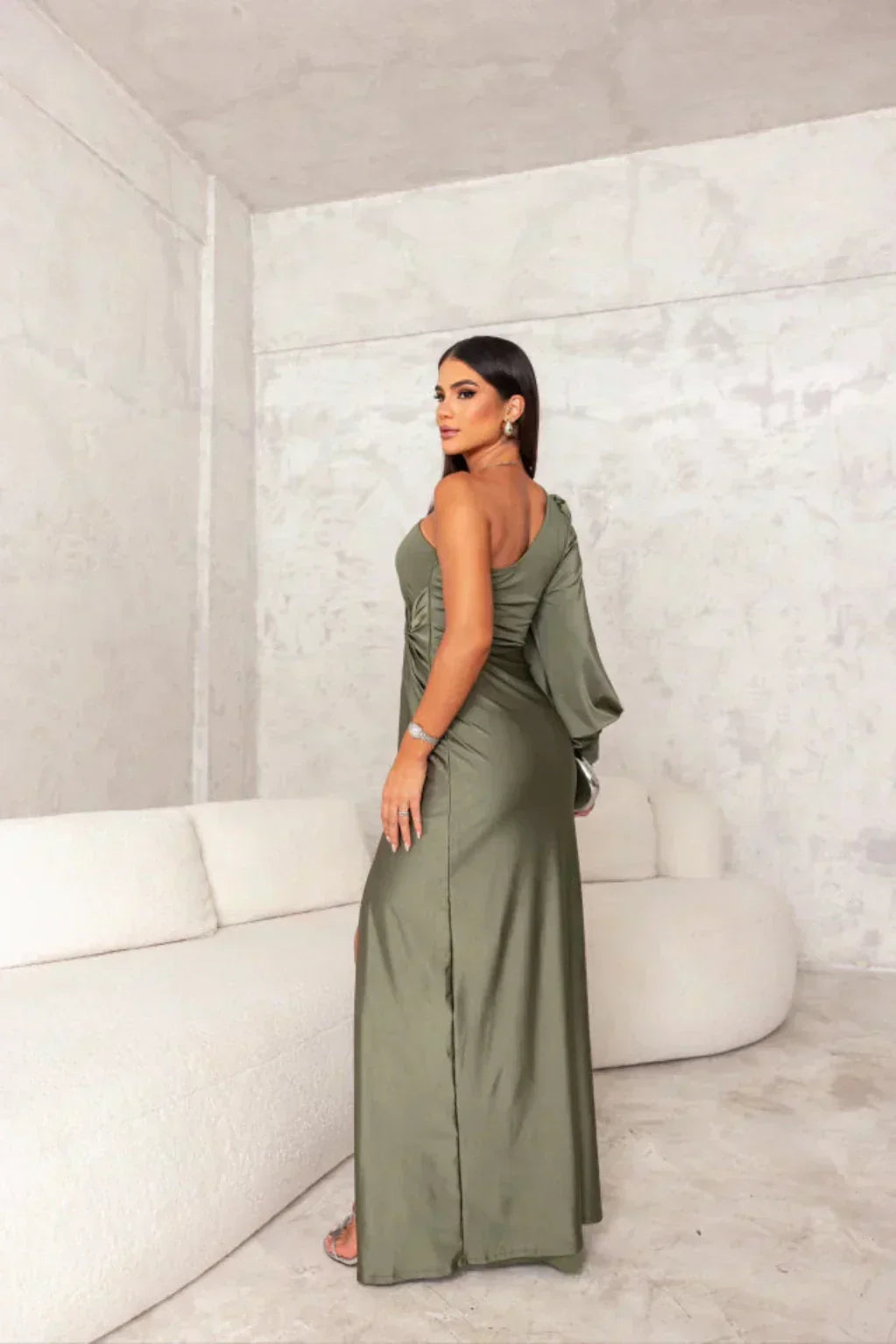 Loretta - One Shoulder Draped Dress