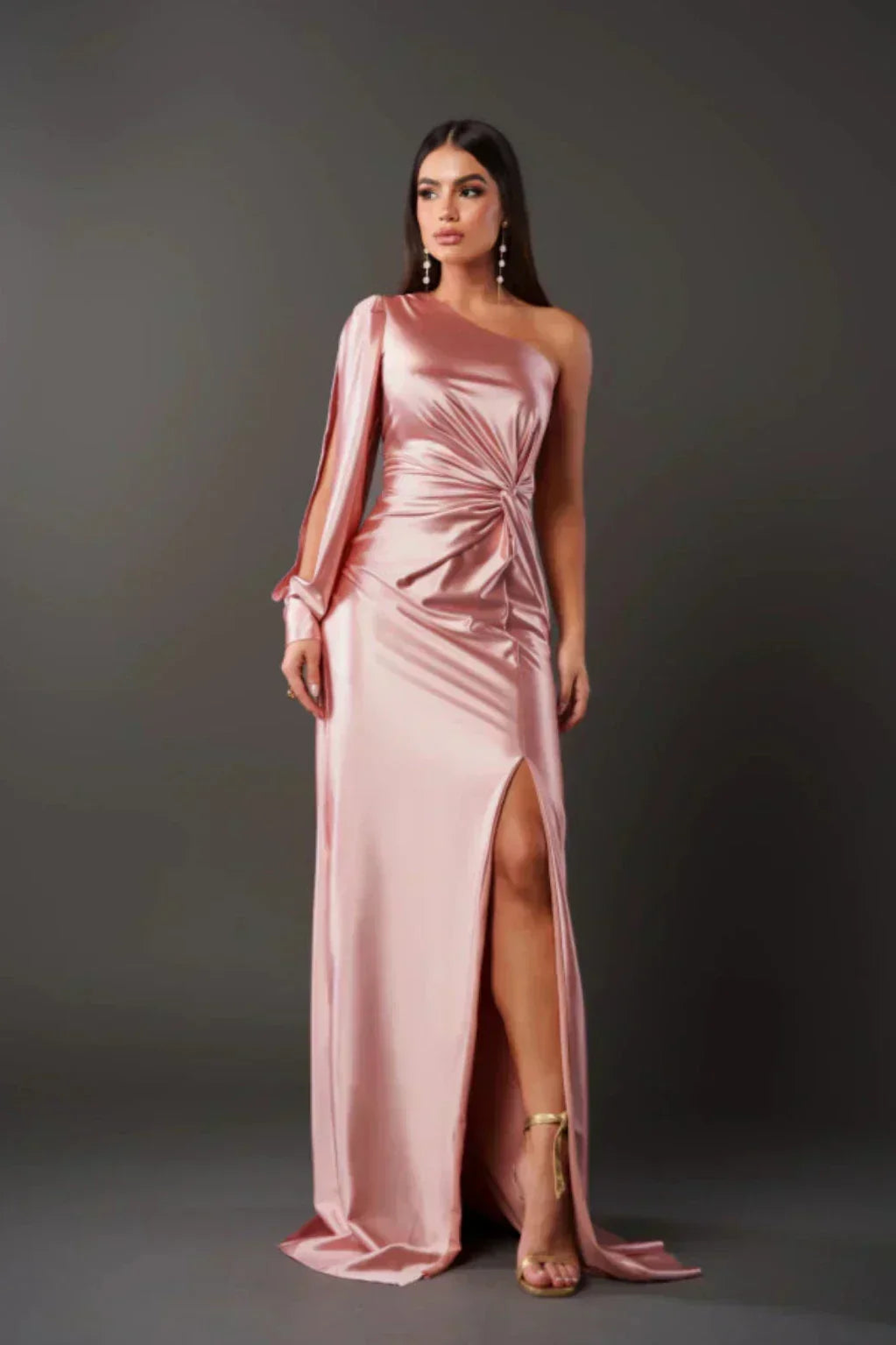 Loretta - One Shoulder Draped Dress
