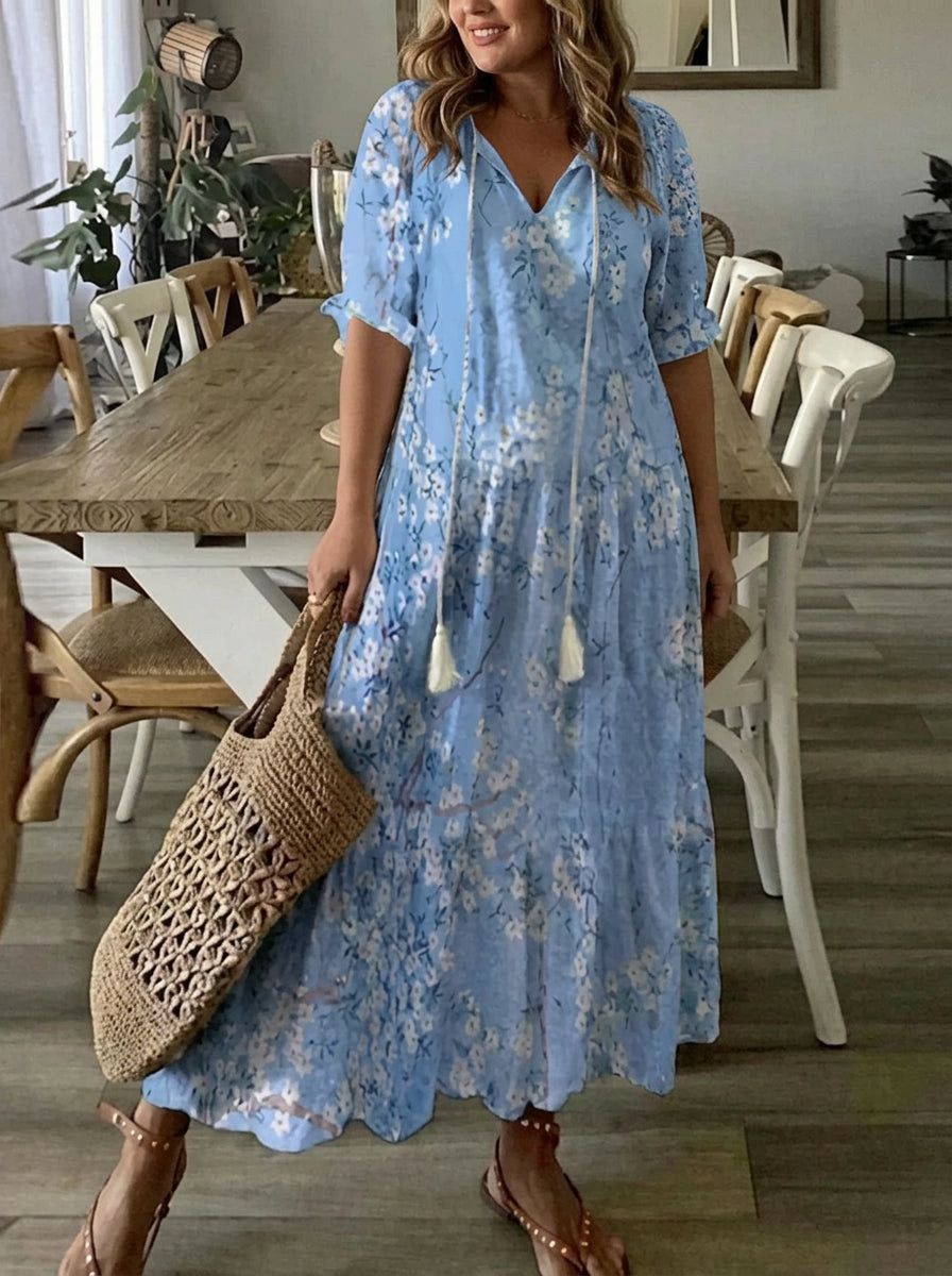 Carol - Classic Floral Midi Dress